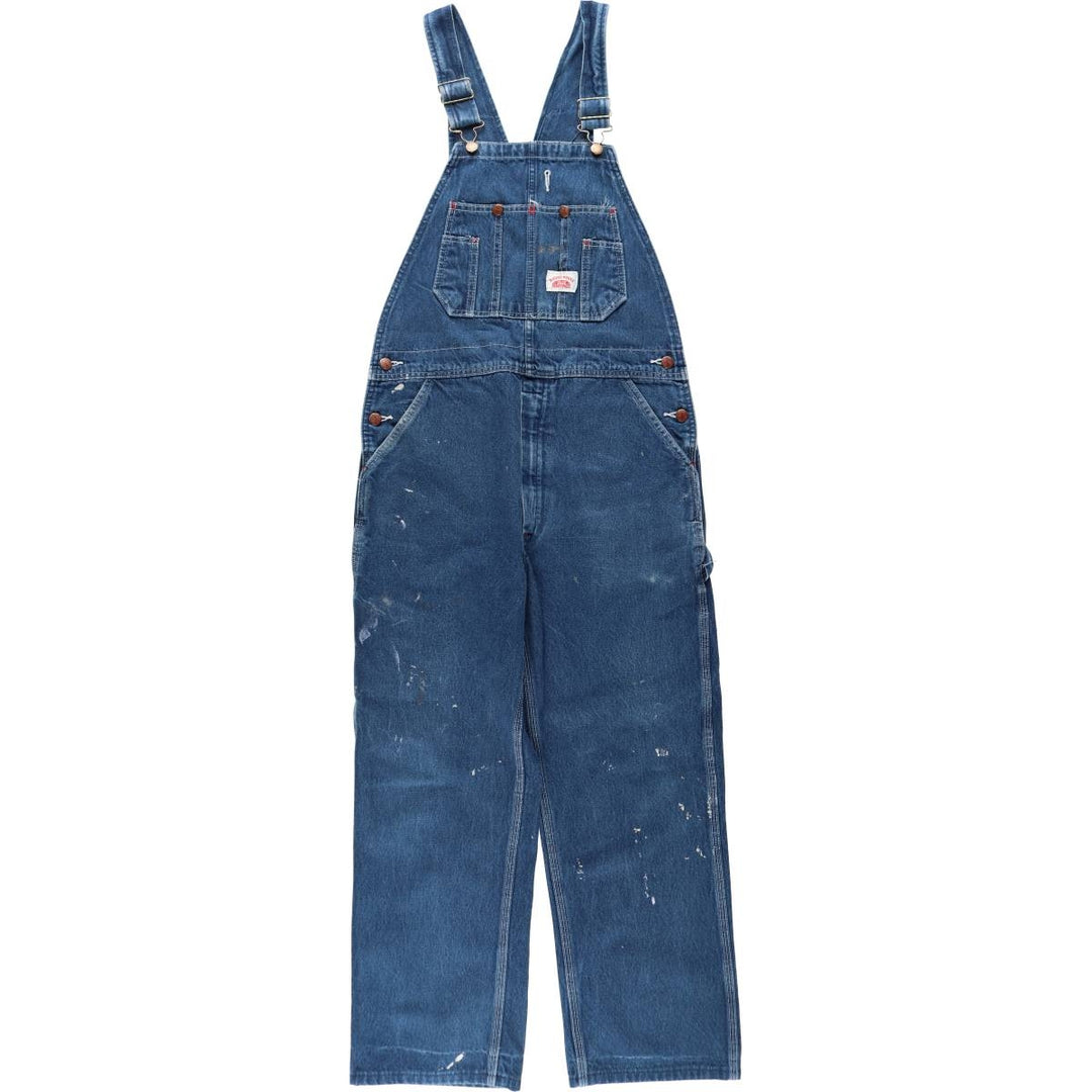 Round House Men's Denim Overalls, Made in the USA, Size W34 cotton blue type Vintage Second Hand