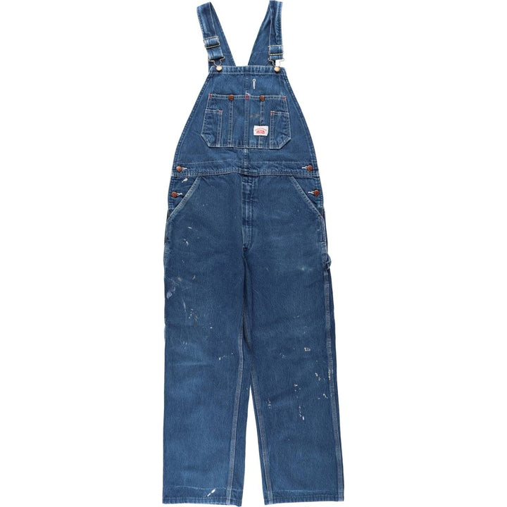 Round House Men's Denim Overalls, Made in the USA, Size W34 cotton blue type Vintage Second Hand