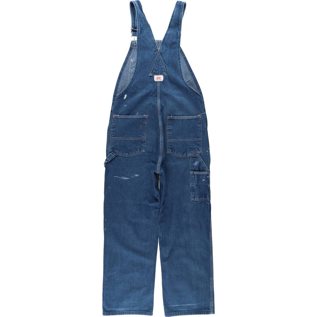 Round House Men's Denim Overalls, Made in the USA, Size W34 cotton blue type Vintage Second Hand