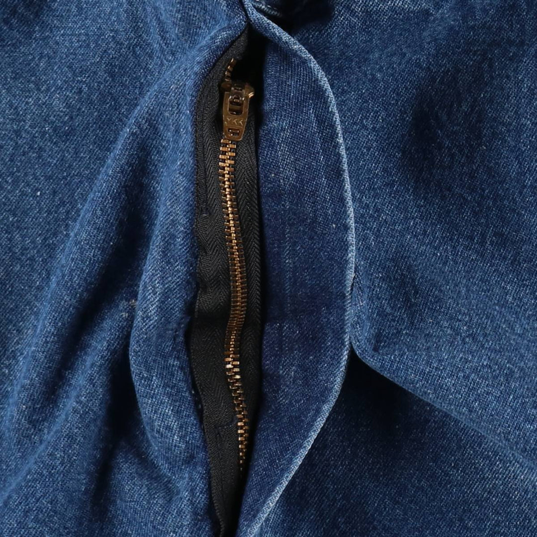 Round House Men's Denim Overalls, Made in the USA, Size W34 cotton blue type Vintage Second Hand