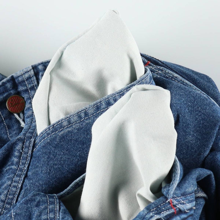 Round House Men's Denim Overalls, Made in the USA, Size W34 cotton blue type Vintage Second Hand