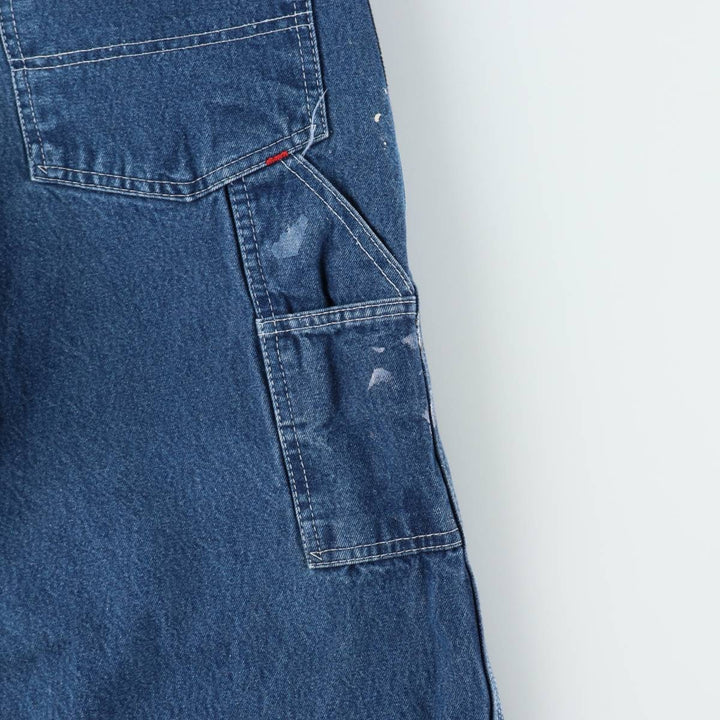 Round House Men's Denim Overalls, Made in the USA, Size W34 cotton blue type Vintage Second Hand