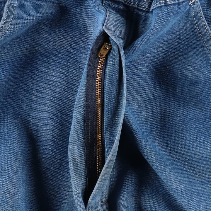 ROEBUCKS denim overalls, men's size W34 (approx.) unclear blue type Vintage Second Hand