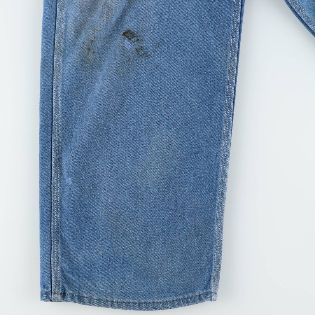 ROEBUCKS denim overalls, men's size W34 (approx.) unclear blue type Vintage Second Hand