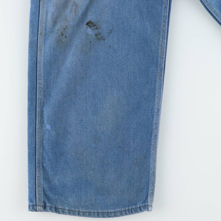 ROEBUCKS denim overalls, men's size W34 (approx.) unclear blue type Vintage Second Hand