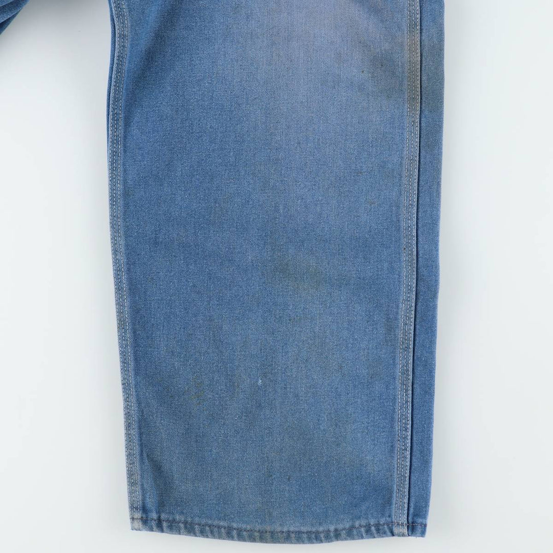 ROEBUCKS denim overalls, men's size W34 (approx.) unclear blue type Vintage Second Hand
