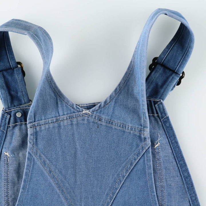 ROEBUCKS denim overalls, men's size W34 (approx.) unclear blue type Vintage Second Hand