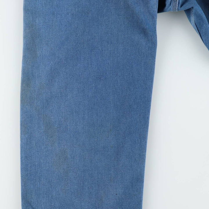 ROEBUCKS denim overalls, men's size W34 (approx.) unclear blue type Vintage Second Hand