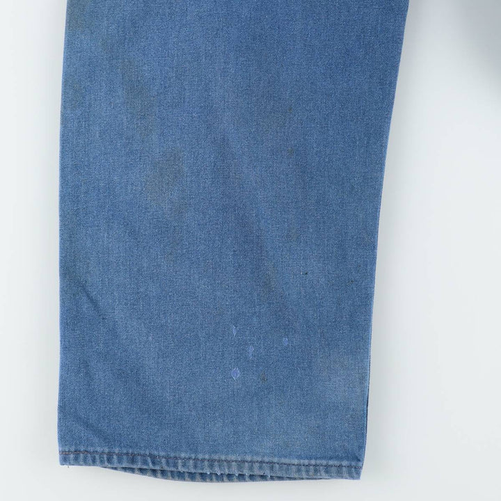 ROEBUCKS denim overalls, men's size W34 (approx.) unclear blue type Vintage Second Hand