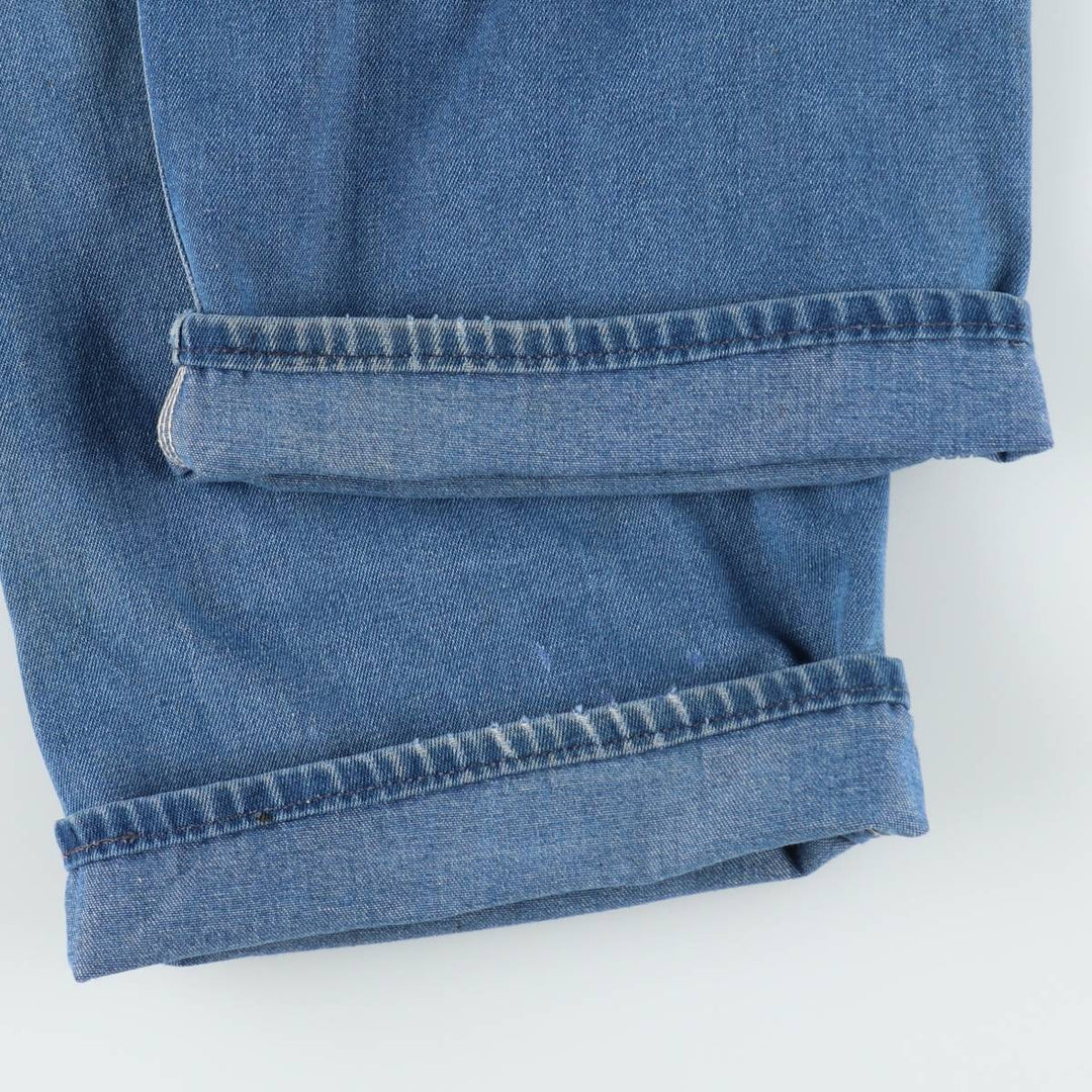 ROEBUCKS denim overalls, men's size W34 (approx.) unclear blue type Vintage Second Hand