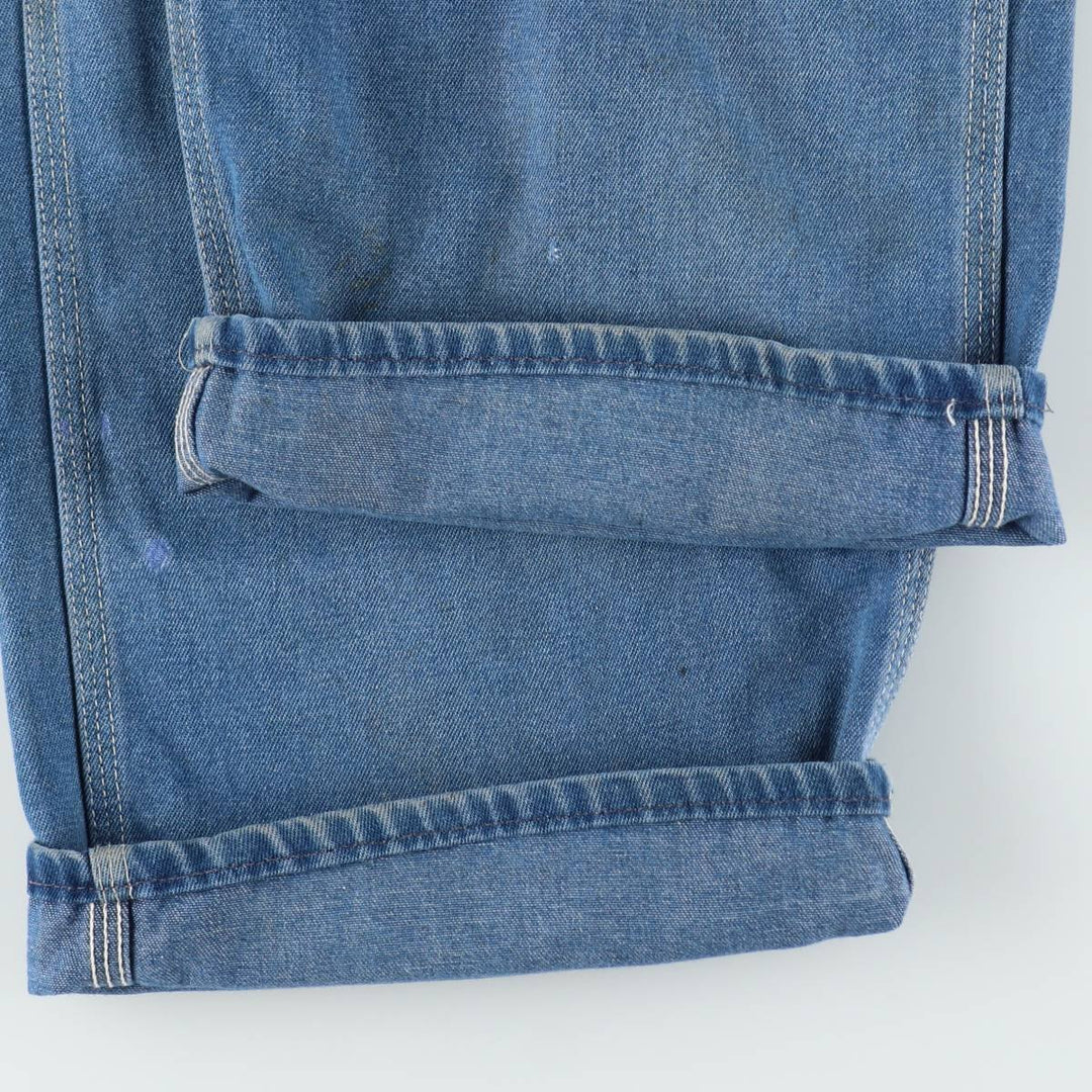 ROEBUCKS denim overalls, men's size W34 (approx.) unclear blue type Vintage Second Hand