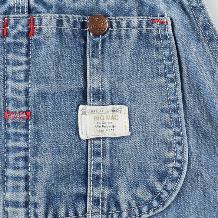1960s-1970'S JCPenney BIG MAC denim overalls, men's size W36 (approx.), vintage. cotton blue type Vintage Second Hand