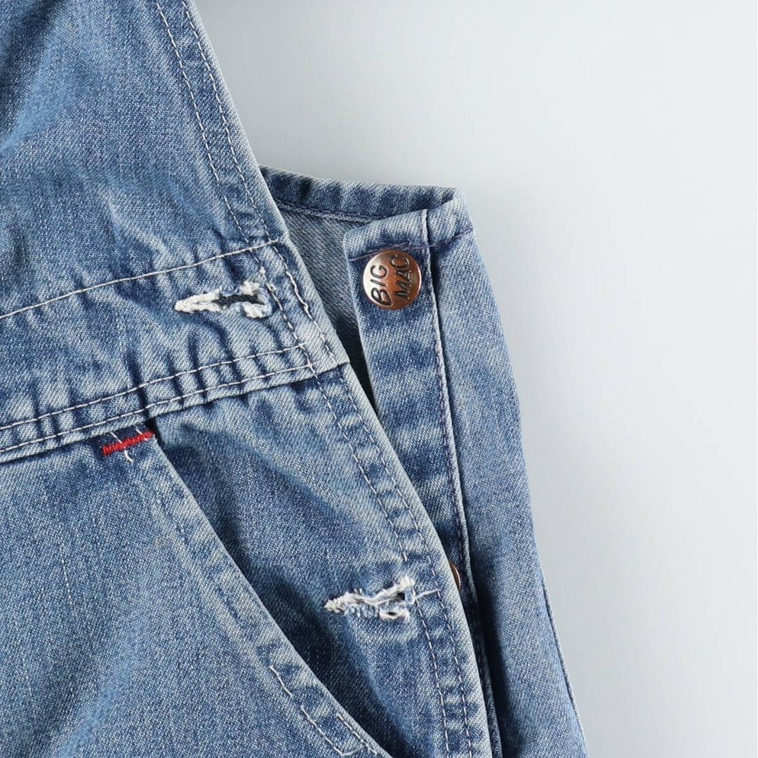1960s-1970'S JCPenney BIG MAC denim overalls, men's size W36 (approx.), vintage. cotton blue type Vintage Second Hand