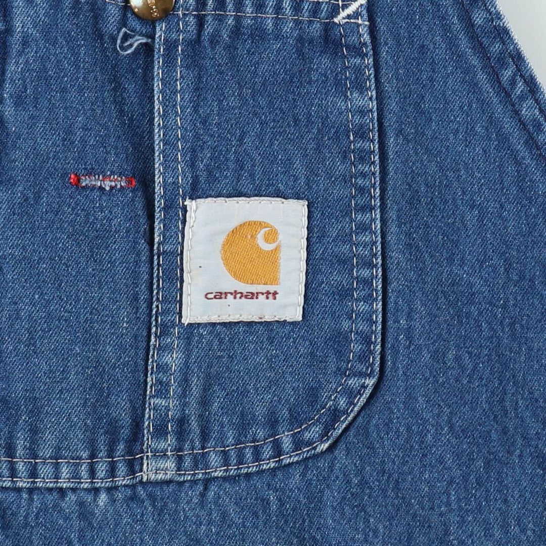Carhartt Big Size Denim Overalls for Men (equivalent to W42) unclear blue type Vintage Second Hand