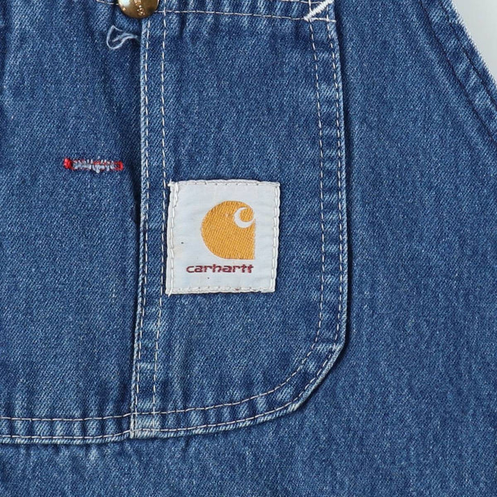 Carhartt Big Size Denim Overalls for Men (equivalent to W42) unclear blue type Vintage Second Hand