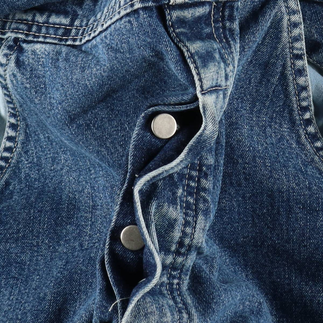 Lee DUNGAREES denim overalls, men's size W34 (approx.) unclear blue type Vintage Second Hand