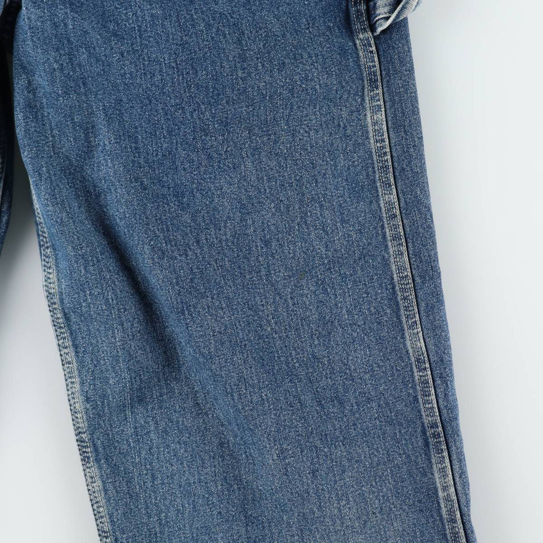 Lee DUNGAREES denim overalls, men's size W34 (approx.) unclear blue type Vintage Second Hand