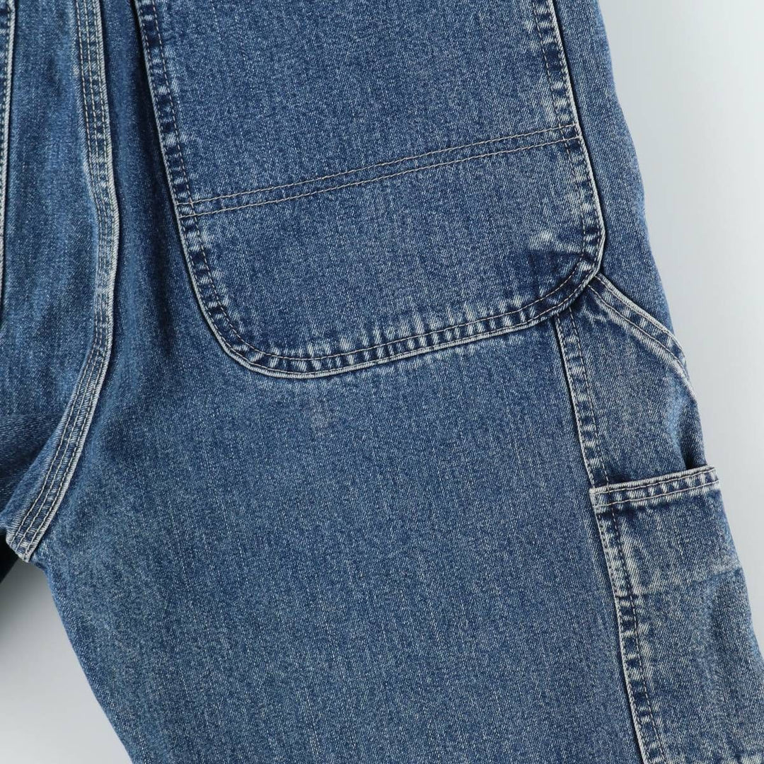 Lee DUNGAREES denim overalls, men's size W34 (approx.) unclear blue type Vintage Second Hand