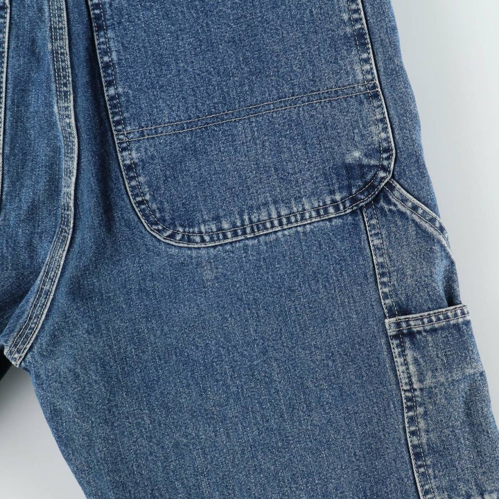 Lee DUNGAREES denim overalls, men's size W34 (approx.) unclear blue type Vintage Second Hand
