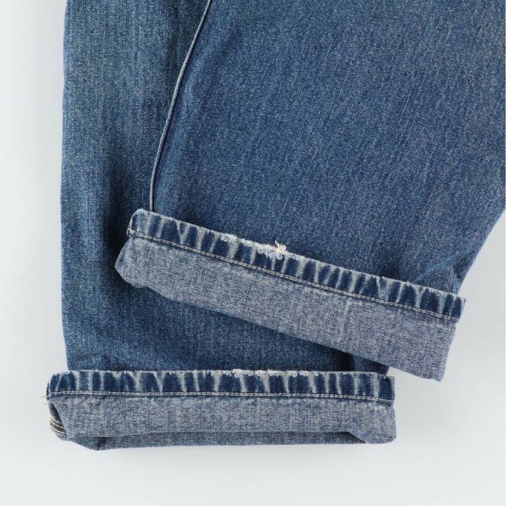 Lee DUNGAREES denim overalls, men's size W34 (approx.) unclear blue type Vintage Second Hand