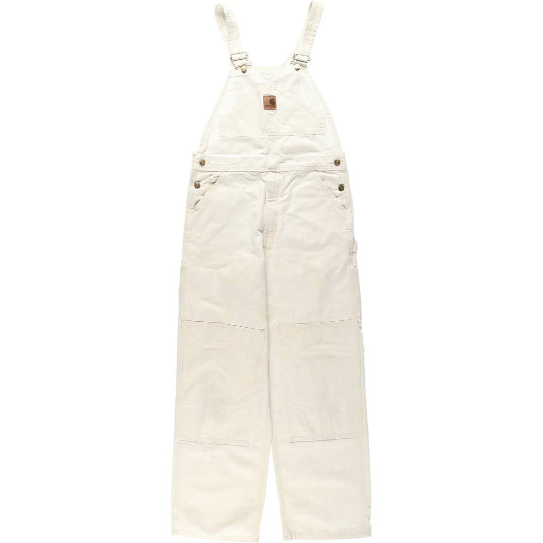 Carhartt Double Knee Denim Overalls, Men's Size W36 (approx.) cotton ivory Vintage Second Hand