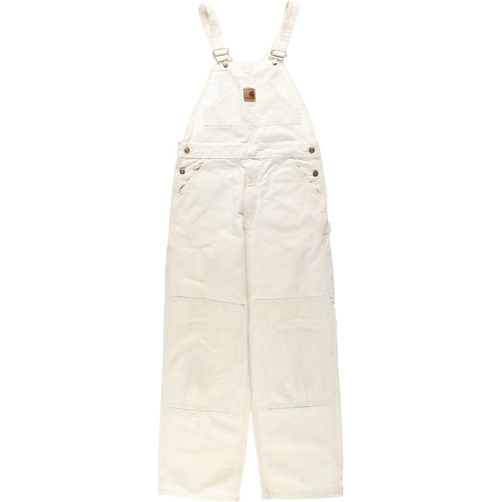 Carhartt Double Knee Denim Overalls, Men's Size W36 (approx.) cotton ivory Vintage Second Hand