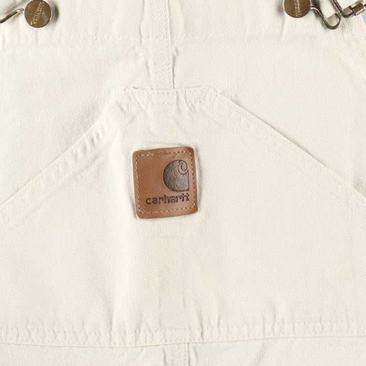 Carhartt Double Knee Denim Overalls, Men's Size W36 (approx.) cotton ivory Vintage Second Hand