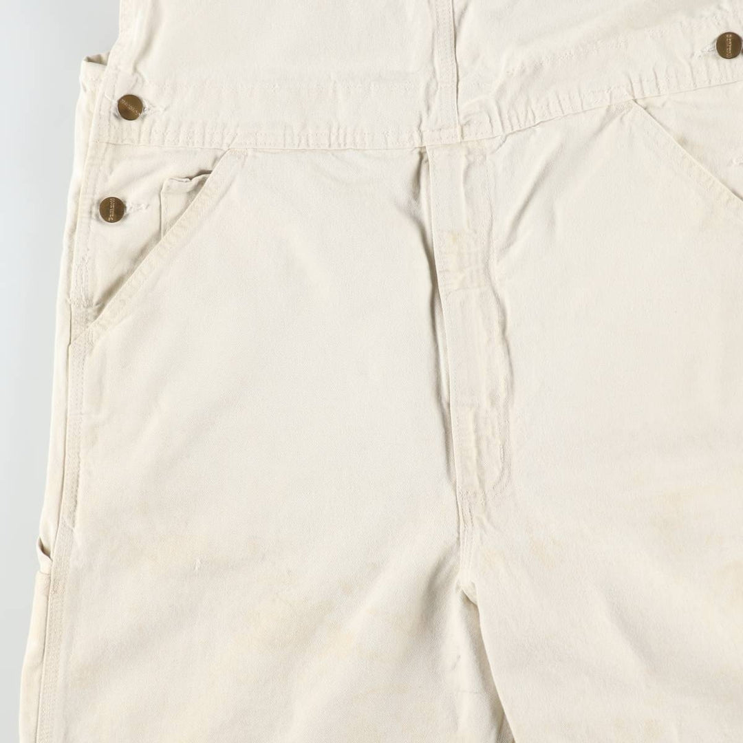Carhartt Double Knee Denim Overalls, Men's Size W36 (approx.) cotton ivory Vintage Second Hand