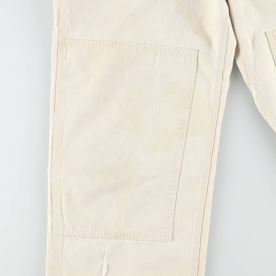 Carhartt Double Knee Denim Overalls, Men's Size W36 (approx.) cotton ivory Vintage Second Hand