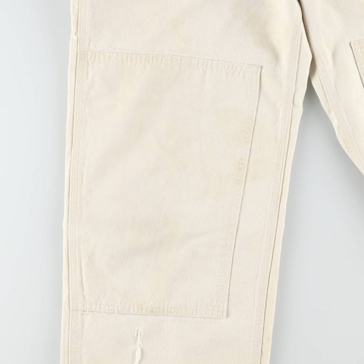 Carhartt Double Knee Denim Overalls, Men's Size W36 (approx.) cotton ivory Vintage Second Hand