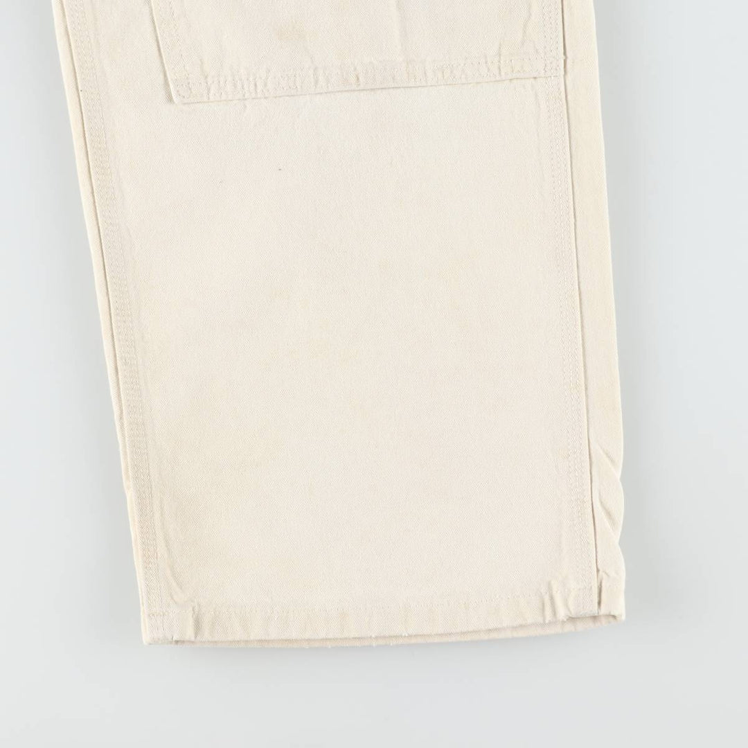 Carhartt Double Knee Denim Overalls, Men's Size W36 (approx.) cotton ivory Vintage Second Hand