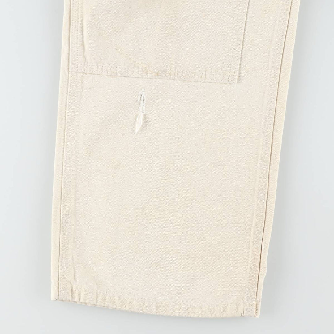 Carhartt Double Knee Denim Overalls, Men's Size W36 (approx.) cotton ivory Vintage Second Hand