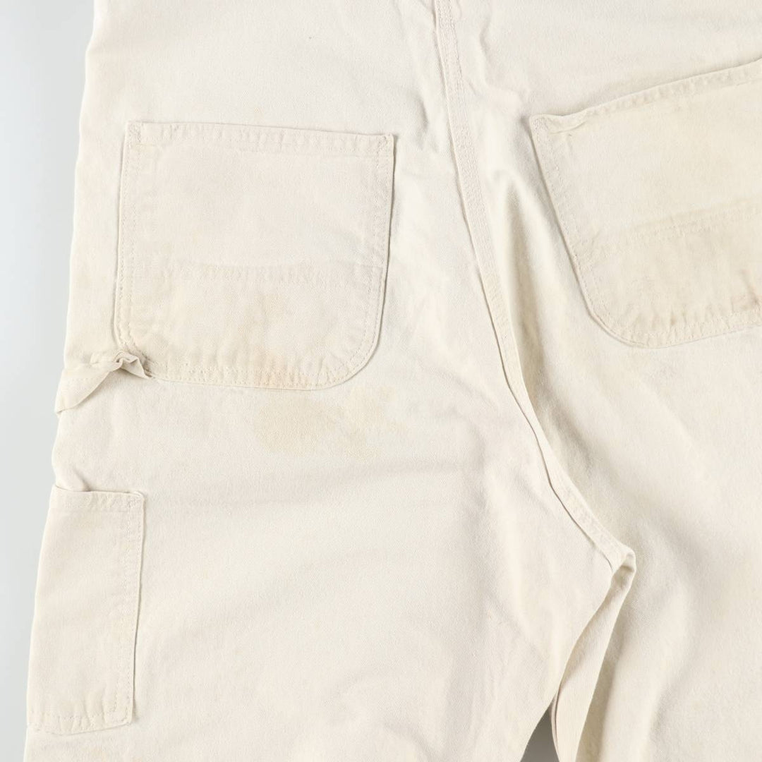 Carhartt Double Knee Denim Overalls, Men's Size W36 (approx.) cotton ivory Vintage Second Hand