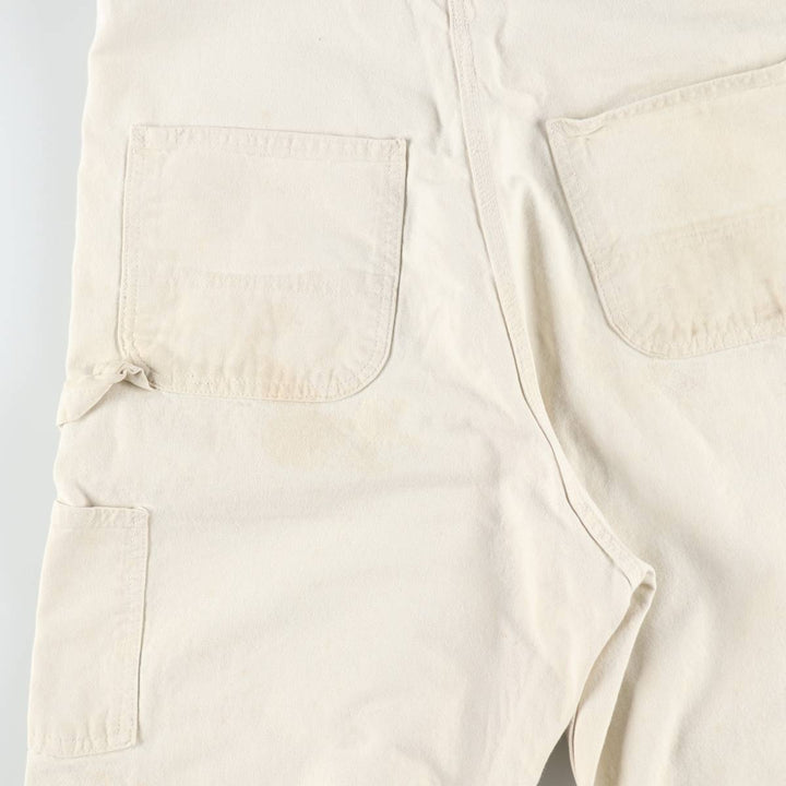 Carhartt Double Knee Denim Overalls, Men's Size W36 (approx.) cotton ivory Vintage Second Hand