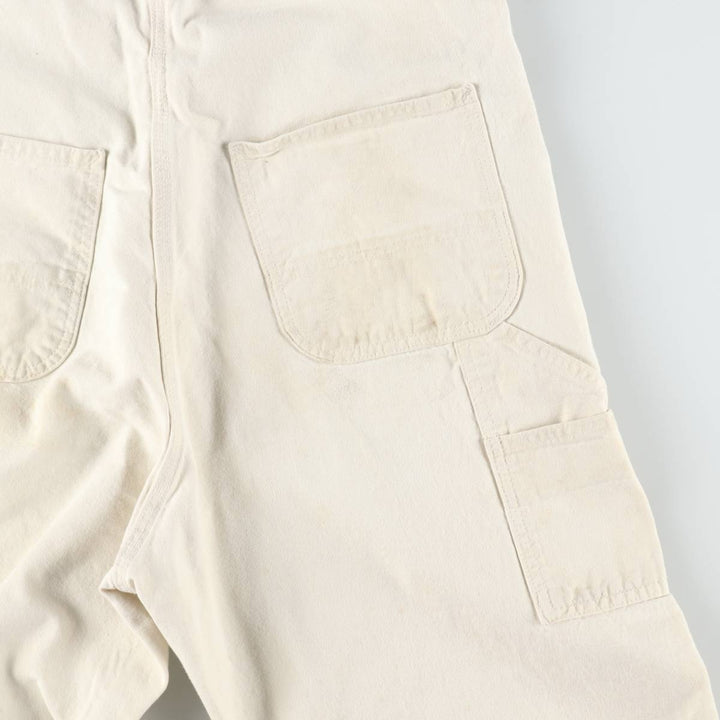 Carhartt Double Knee Denim Overalls, Men's Size W36 (approx.) cotton ivory Vintage Second Hand