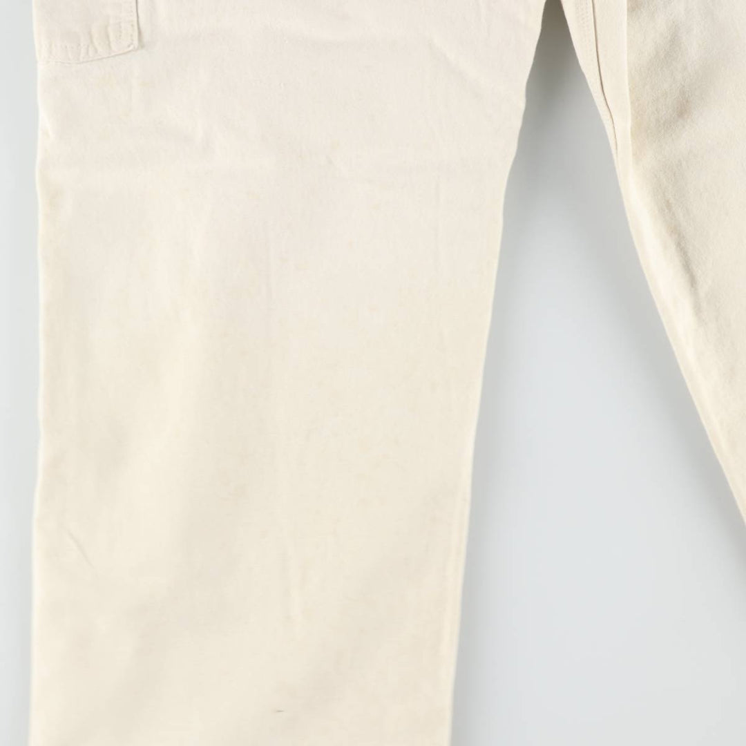 Carhartt Double Knee Denim Overalls, Men's Size W36 (approx.) cotton ivory Vintage Second Hand