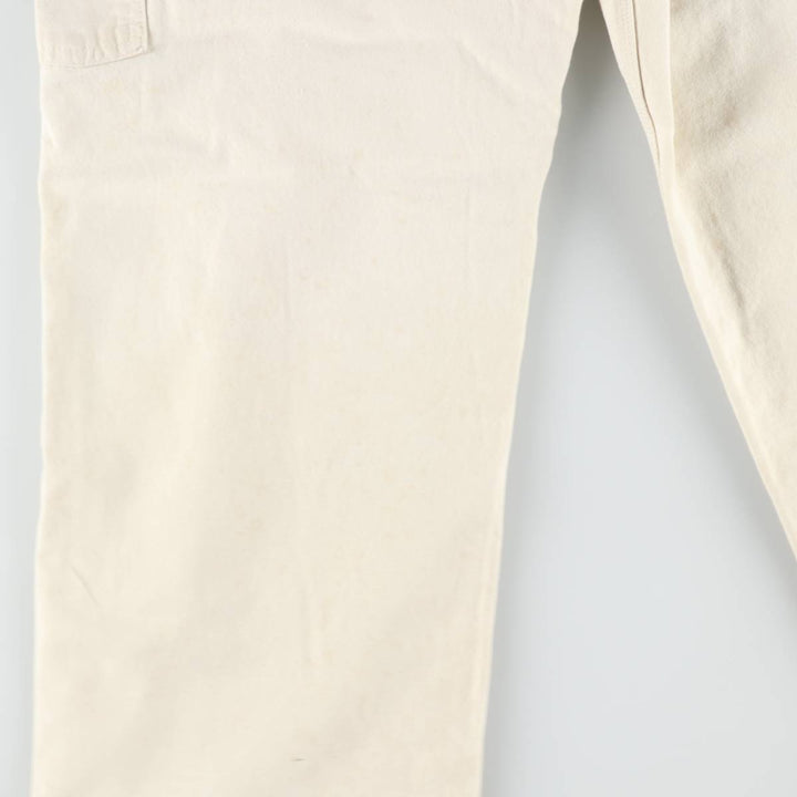 Carhartt Double Knee Denim Overalls, Men's Size W36 (approx.) cotton ivory Vintage Second Hand