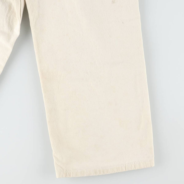 Carhartt Double Knee Denim Overalls, Men's Size W36 (approx.) cotton ivory Vintage Second Hand