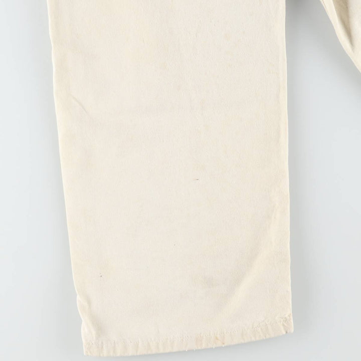 Carhartt Double Knee Denim Overalls, Men's Size W36 (approx.) cotton ivory Vintage Second Hand