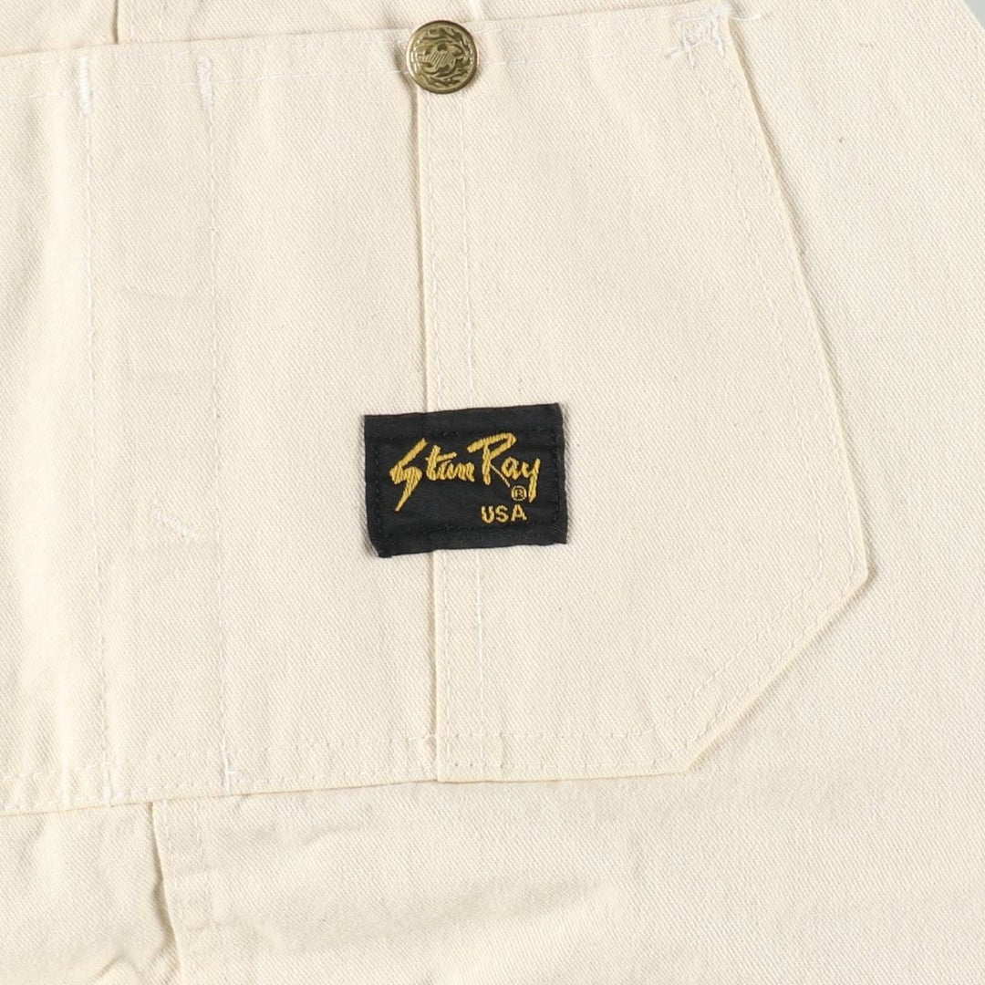 Stan Ray Diamond Vogel off-white overalls, made in USA, men's size W42 (approx.), vintage. cotton unbleached Vintage Second Hand