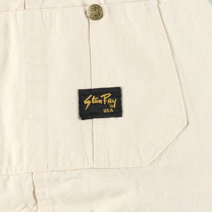 Stan Ray Diamond Vogel off-white overalls, made in USA, men's size W42 (approx.), vintage. cotton unbleached Vintage Second Hand