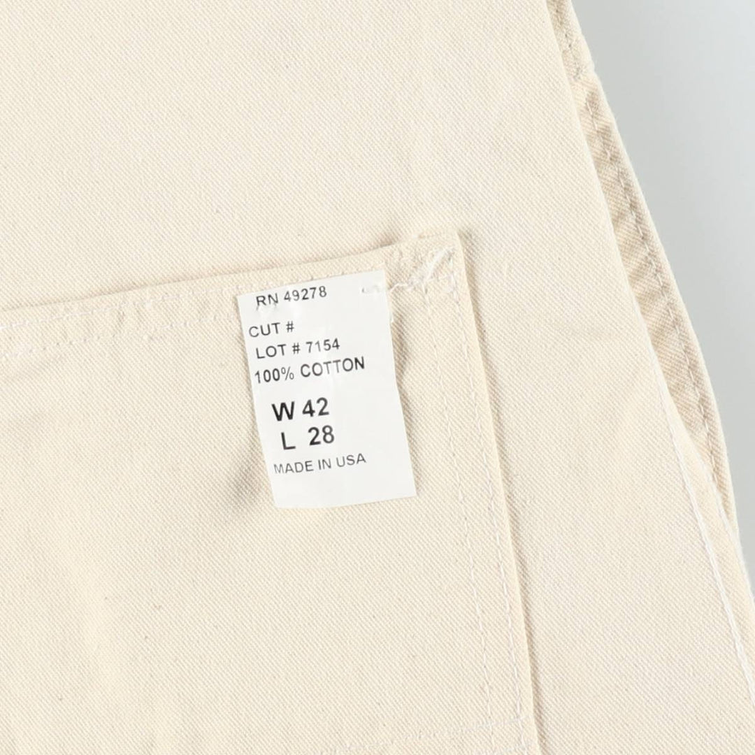 Stan Ray Diamond Vogel off-white overalls, made in USA, men's size W42 (approx.), vintage. cotton unbleached Vintage Second Hand