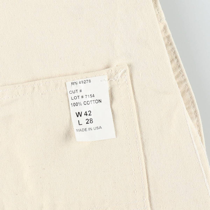 Stan Ray Diamond Vogel off-white overalls, made in USA, men's size W42 (approx.), vintage. cotton unbleached Vintage Second Hand