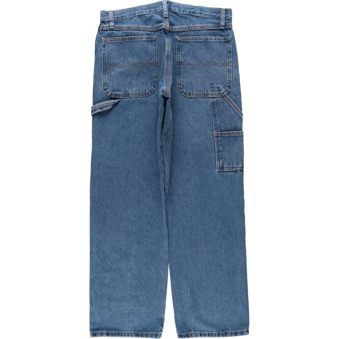 Rustler denim painter pants, men's size W33 (approx.) cotton blue type Vintage Second Hand