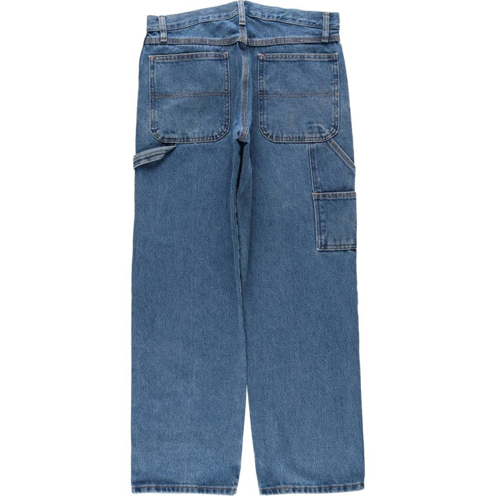 Rustler denim painter pants, men's size W33 (approx.) cotton blue type Vintage Second Hand
