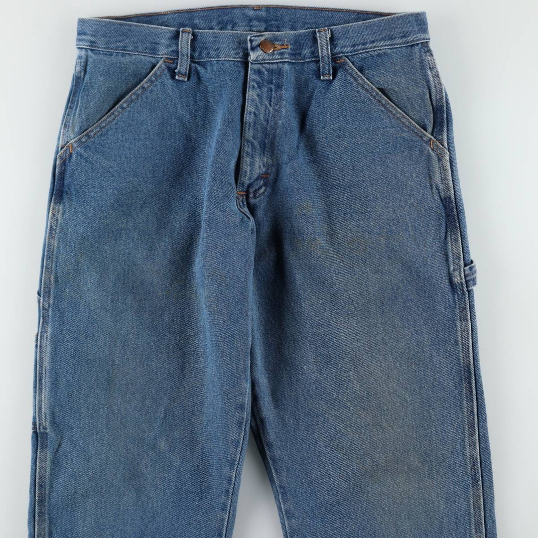 Rustler denim painter pants, men's size W33 (approx.) cotton blue type Vintage Second Hand