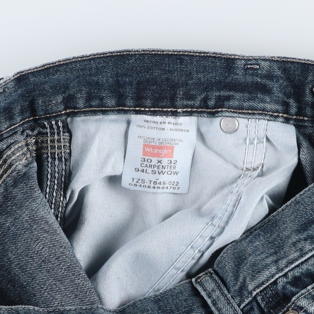 90s-00'S Wrangler denim painter pants, made in Mexico, men's size W30 equivalent, vintage. cotton blue type Vintage Second Hand
