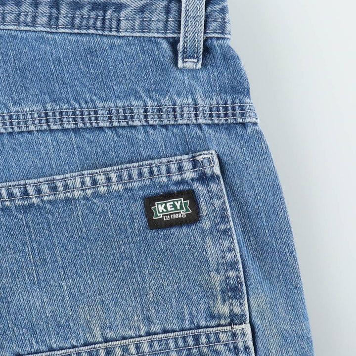 Key Denim Painter Pants, Men's, Size W33 (approx.) cotton blue type Vintage Second Hand