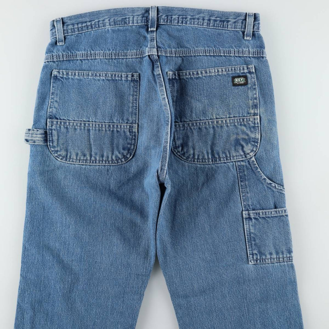 Key Denim Painter Pants, Men's, Size W33 (approx.) cotton blue type Vintage Second Hand