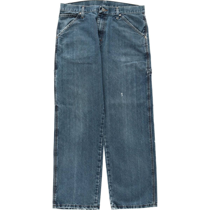 00'S Wrangler Denim Painter Pants Men's W33 equivalent cotton blue type Vintage Second Hand